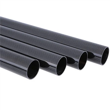 Aplicação de tubo de fibra de carbono preto de 16 mm preto puro