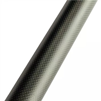 Tubo de fibra de carbono de trama simples fosca